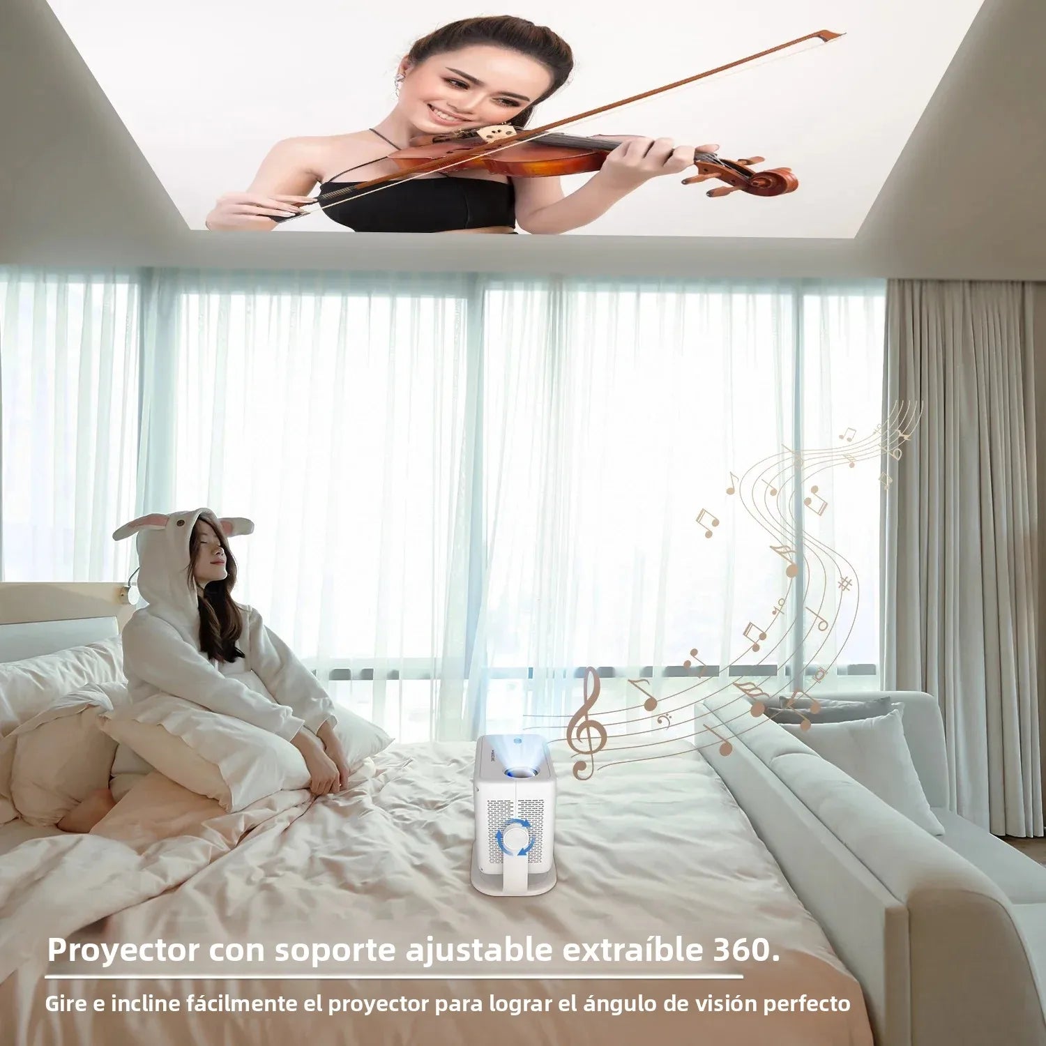 Proyector Magcubic L018 Android 14, 8K, 650 ANSI, Giro 360°