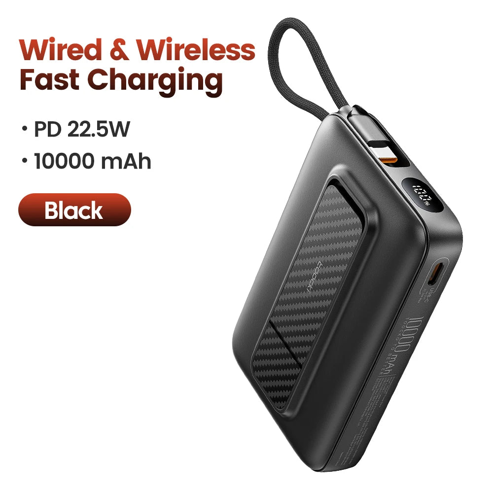 Power Bank Magnético Toocki 10000mAh | Carga Inalámbrica MagSafe