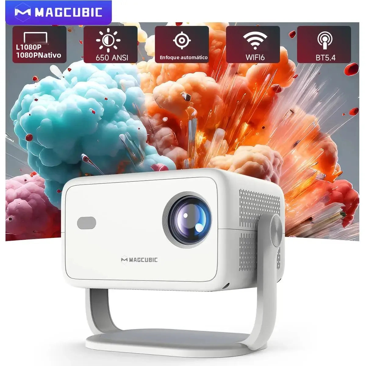 Proyector Magcubic L018 Android 14, 8K, 650 ANSI, Giro 360°