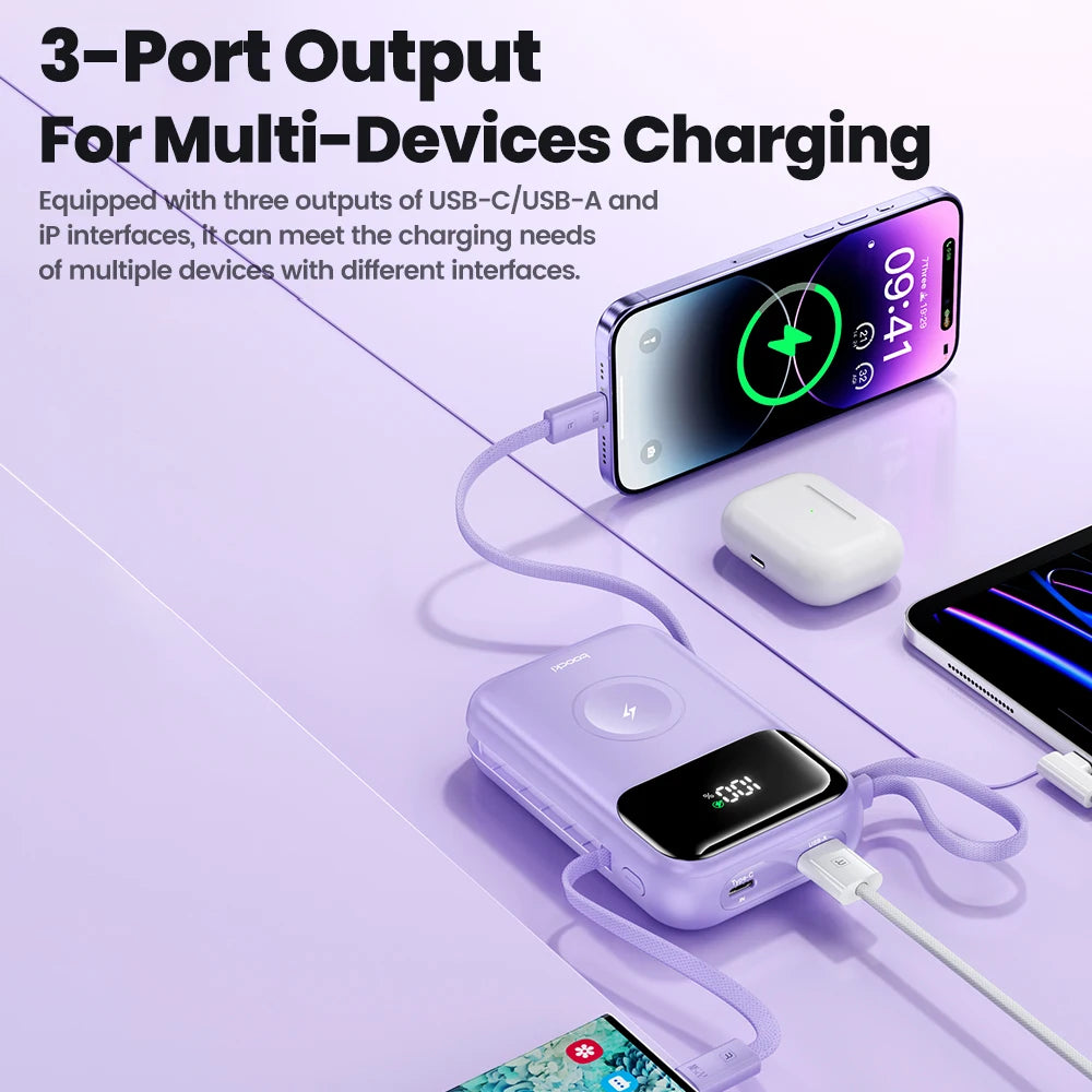 Power Bank Toocki 10000mAh | Carga Rápida PD 22.5W