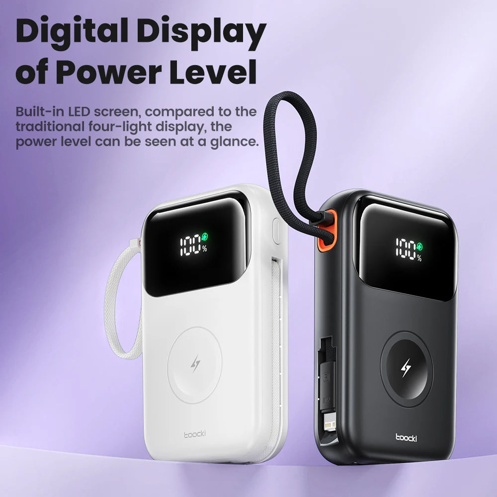 Power Bank Toocki 10000mAh | Carga Rápida PD 22.5W