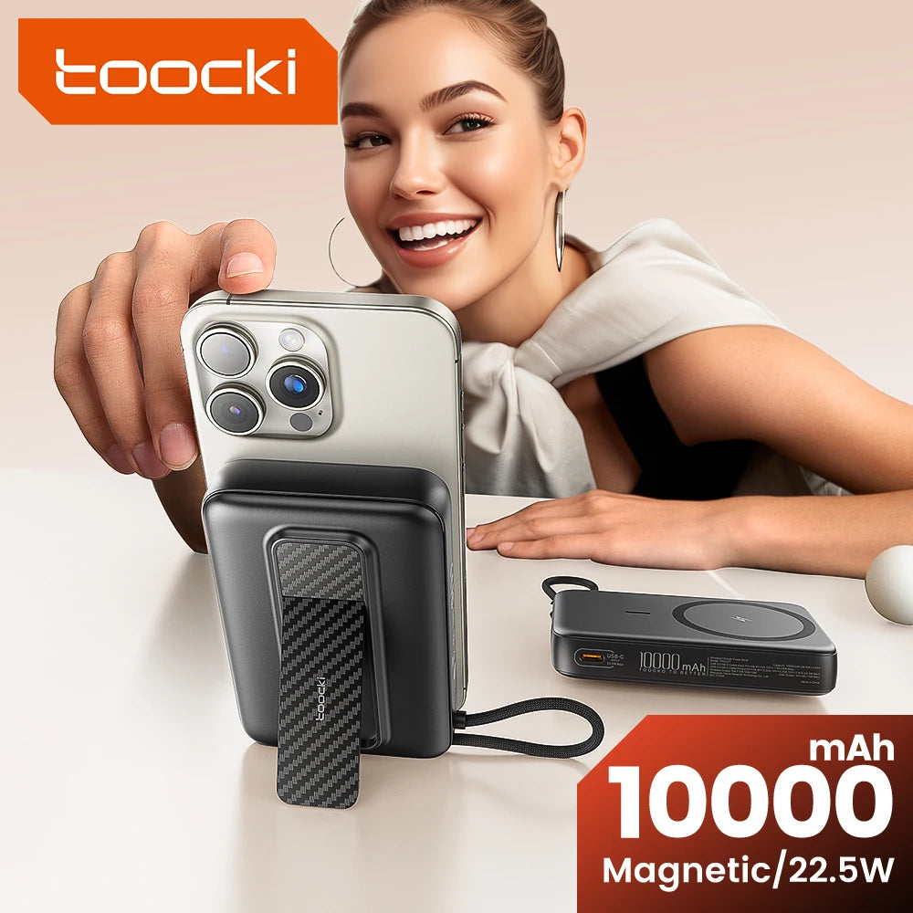 Power Bank Magnético Toocki 10000mAh | Carga Inalámbrica MagSafe