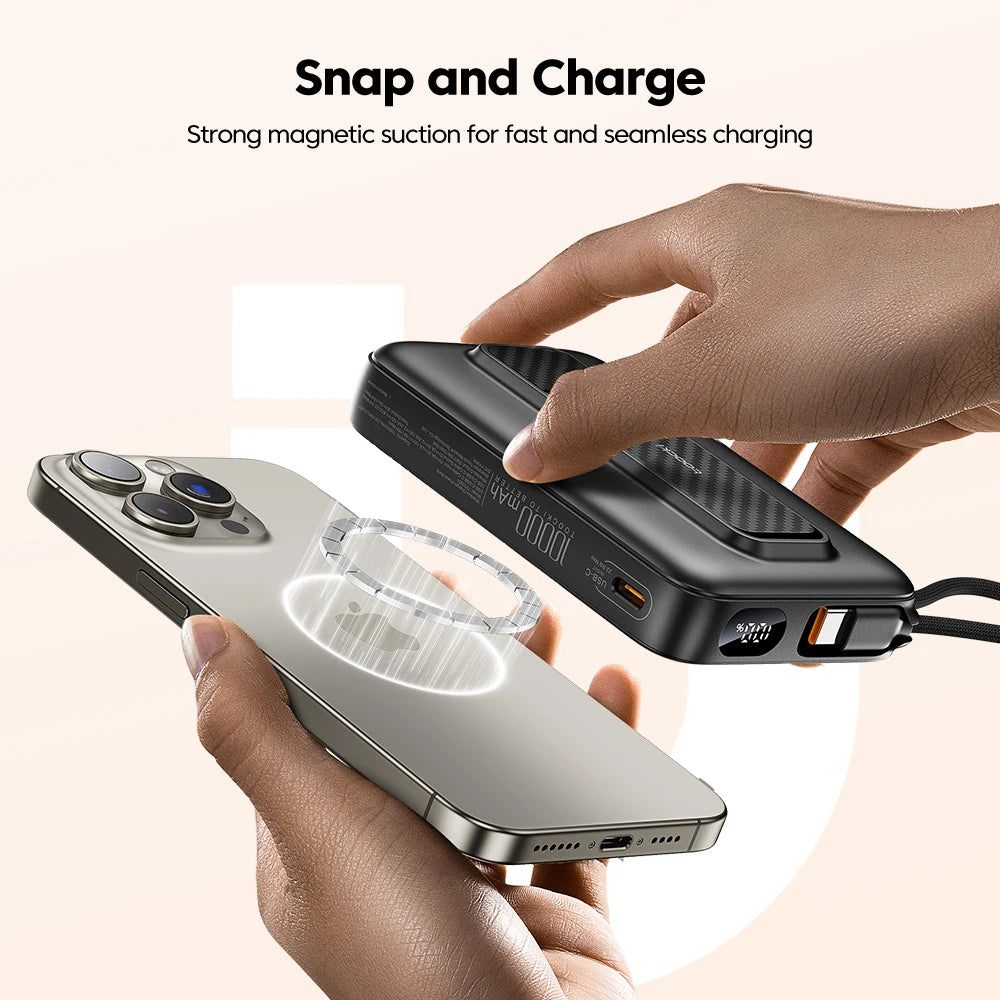 Power Bank Magnético Toocki 10000mAh | Carga Inalámbrica MagSafe