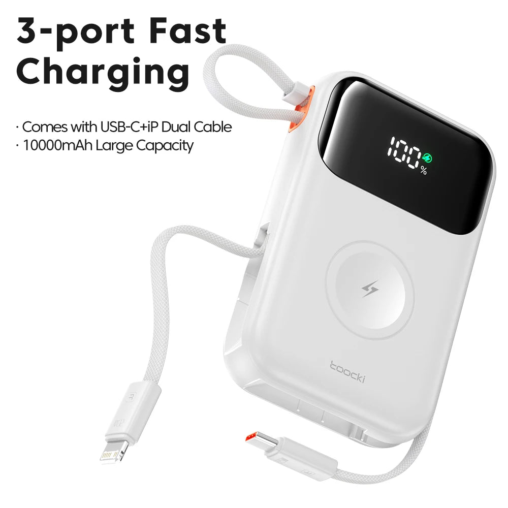Power Bank Toocki 10000mAh | Carga Rápida PD 22.5W