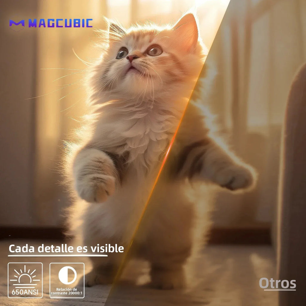 Proyector Magcubic L018 Android 14, 8K, 650 ANSI, Giro 360°
