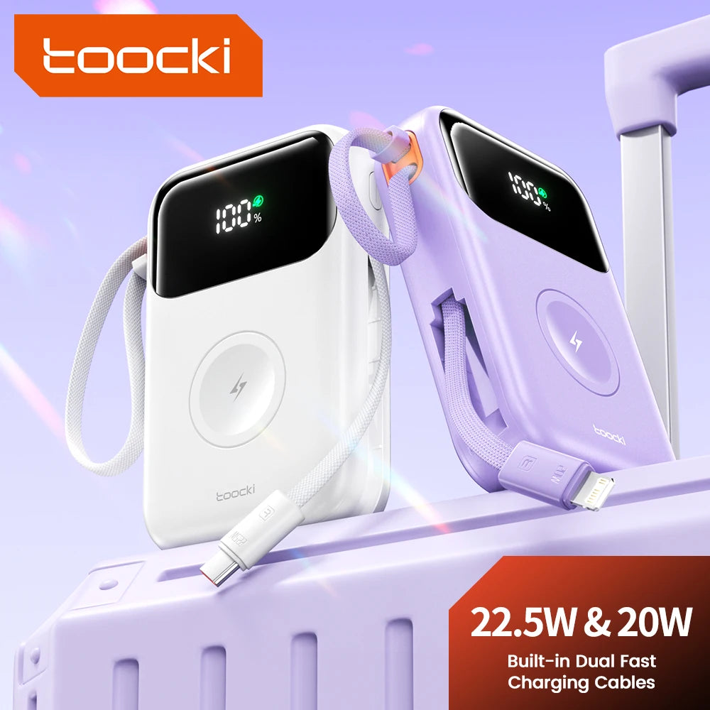 Power Bank Toocki 10000mAh | Carga Rápida PD 22.5W